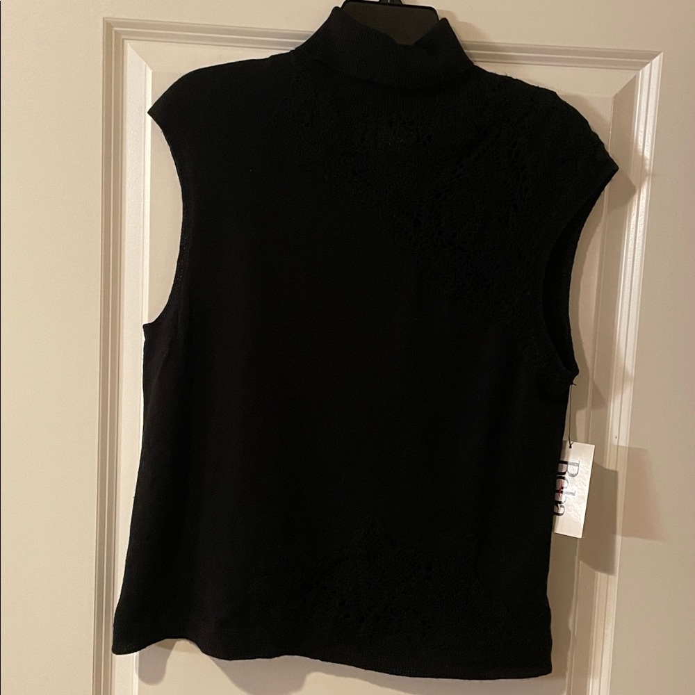 Reba Black Sleeveless Knit Tank